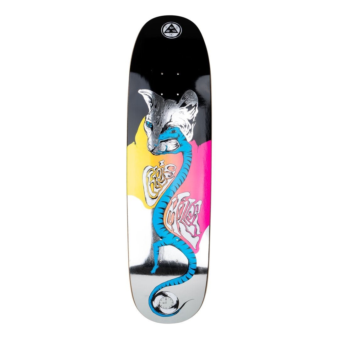 WLCM Miller Left Eye on Catblood 2.0 - Black/Silver Foil - 8.75" - Skateboard - Decks