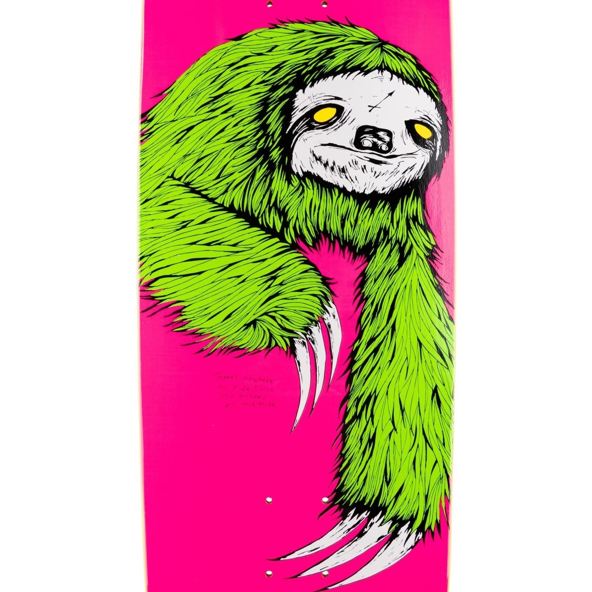WLCM Sloth on Boline 2.0 Egg - Neon Pink - 9.5" wb14.5 - Skateboard - Decks