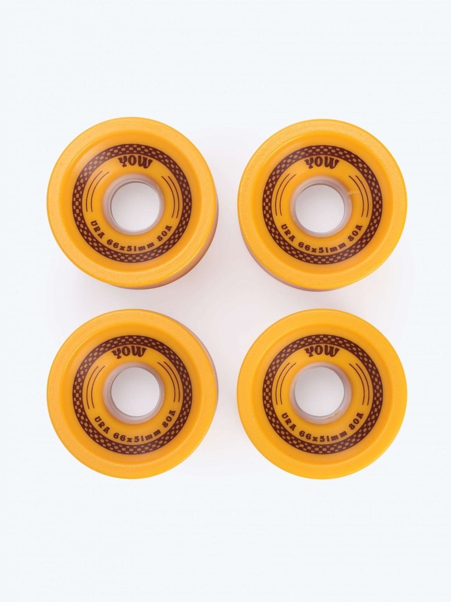 Yow Ura Wheels 66mm x 51mm Mustard 80a - Skateboard - Wheels
